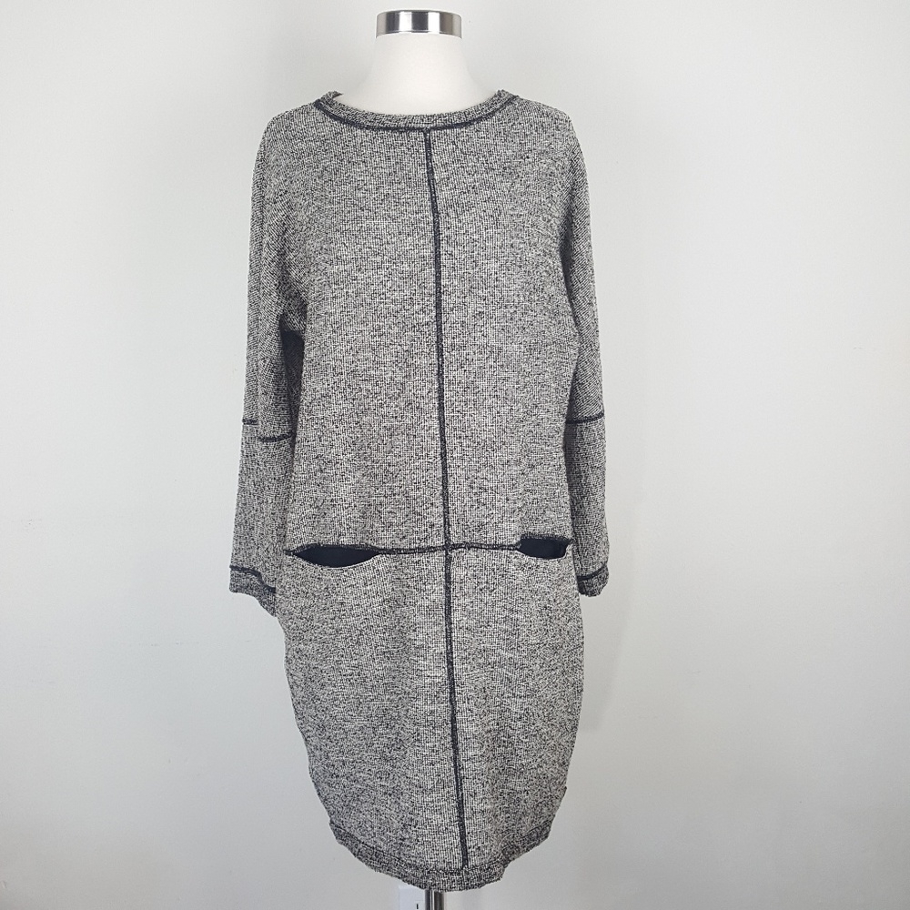 Billy Reid Tweed Shift Dress with Pockets Size M